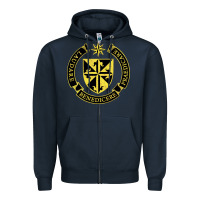 Navy Roman Catholic Zipper Hoodie - artisFamous