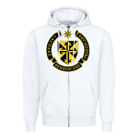 White Roman Catholic Zipper Hoodie - artisFamous