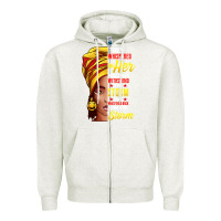 Oatmeal Heather black history month shirt african woman afro i am the storm t shirt Zipper Hoodie - artisFamous
