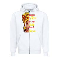 White black history month shirt african woman afro i am the storm t shirt Zipper Hoodie - artisFamous