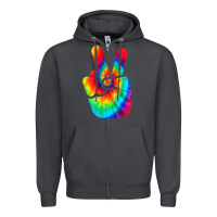 Smoke cool peace hand tie dye t shirt for boys and girls Zipper Hoodie - artisFamous