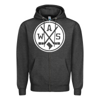 Charcoal Heather retro washington dc hockey Zipper Hoodie - artisFamous