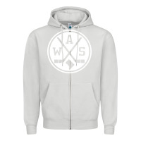 Dove Grey retro washington dc hockey Zipper Hoodie - artisFamous