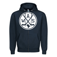 Navy retro washington dc hockey Zipper Hoodie - artisFamous
