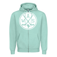 Seafoam retro washington dc hockey Zipper Hoodie - artisFamous