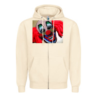 Sandshell embroidered clown Zipper Hoodie - artisFamous