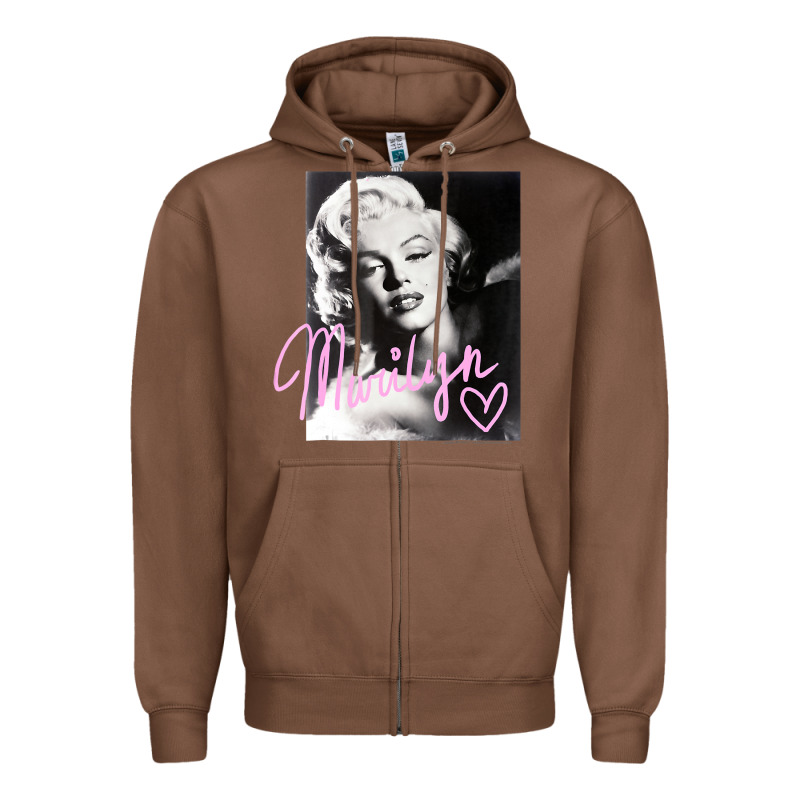 Monroe Black And White Pink Handwriting T Shirt Zipper Hoodie by artisFamous | Teevron