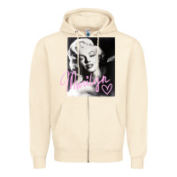 Sandshell monroe black and white pink handwriting t shirt Zipper Hoodie - artisFamous