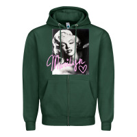 Sports Green monroe black and white pink handwriting t shirt Zipper Hoodie - artisFamous