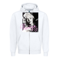 White monroe black and white pink handwriting t shirt Zipper Hoodie - artisFamous