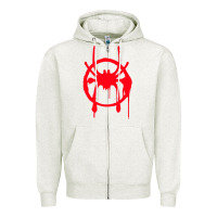 Oatmeal Heather spiderverse miles symbol tag t shirt Zipper Hoodie - artisFamous