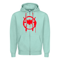 Seafoam spiderverse miles symbol tag t shirt Zipper Hoodie - artisFamous