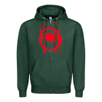 Sports Green spiderverse miles symbol tag t shirt Zipper Hoodie - artisFamous