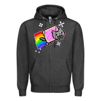 Charcoal Heather nyan cat t shirt Zipper Hoodie - artisFamous
