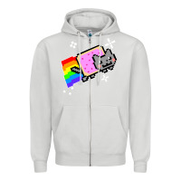 Dove Grey nyan cat t shirt Zipper Hoodie - artisFamous