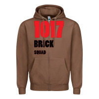 Chestnut 1017 Brick Squad Black Red Zipper Hoodie - artisFamous