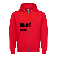 1017 Brick Squad Black Red Zipper Hoodie | Teevron