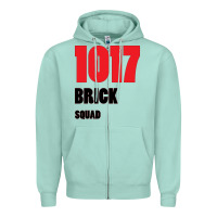 Seafoam 1017 Brick Squad Black Red Zipper Hoodie - artisFamous