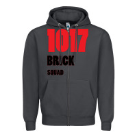 Smoke 1017 Brick Squad Black Red Zipper Hoodie - artisFamous