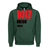 Sports Green 1017 Brick Squad Black Red Zipper Hoodie - artisFamous