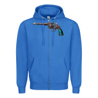 True Royal Revolver Handgun Zipper Hoodie - artisFamous