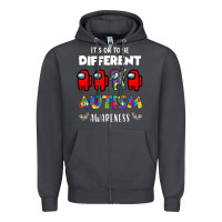 Smoke a.mong us it's o.kay to be different autism awareness t shirt Zipper Hoodie - artisFamous