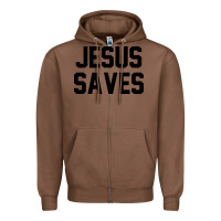 Chestnut jesus saves christian faith trust in god lord christ Zipper Hoodie - artisFamous