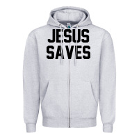 Heather Grey jesus saves christian faith trust in god lord christ Zipper Hoodie - artisFamous