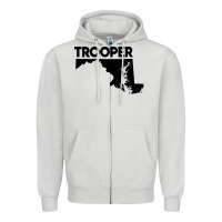 Dove Grey maryland state trooper Zipper Hoodie - artisFamous