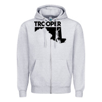 Heather Grey maryland state trooper Zipper Hoodie - artisFamous