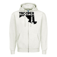 Oatmeal Heather maryland state trooper Zipper Hoodie - artisFamous