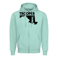 Seafoam maryland state trooper Zipper Hoodie - artisFamous