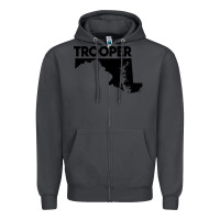 Smoke maryland state trooper Zipper Hoodie - artisFamous