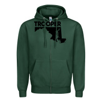 Sports Green maryland state trooper Zipper Hoodie - artisFamous