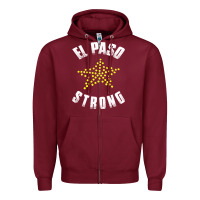 Burgundy el paso strong Zipper Hoodie - artisFamous