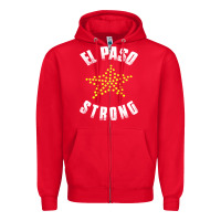 Red el paso strong Zipper Hoodie - artisFamous
