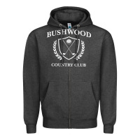 Charcoal Heather bushwood country club Zipper Hoodie - artisFamous