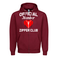 Burgundy open heart surgery zipper club bypass get well recovery gift Zipper Hoodie - artisFamous