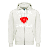 Oatmeal Heather open heart surgery zipper club bypass get well recovery gift Zipper Hoodie - artisFamous
