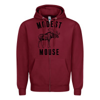 Burgundy modest mouse Zipper Hoodie - artisFamous