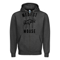 Charcoal Heather modest mouse Zipper Hoodie - artisFamous