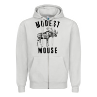 Dove Grey modest mouse Zipper Hoodie - artisFamous