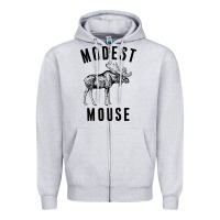 Heather Grey modest mouse Zipper Hoodie - artisFamous
