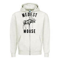 Oatmeal Heather modest mouse Zipper Hoodie - artisFamous
