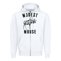 White modest mouse Zipper Hoodie - artisFamous