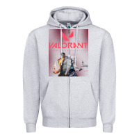 Heather Grey valorant gaming design Zipper Hoodie - artisFamous