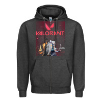 Charcoal Heather valorant gaming design Zipper Hoodie - artisFamous
