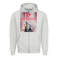 Dove Grey valorant gaming design Zipper Hoodie - artisFamous