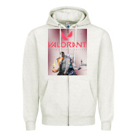 Oatmeal Heather valorant gaming design Zipper Hoodie - artisFamous