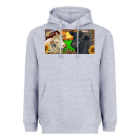 Heather Grey Charolais Bull And Black Angus Bull With Farm Heavyweight Hoodie - RanaPortraitStore